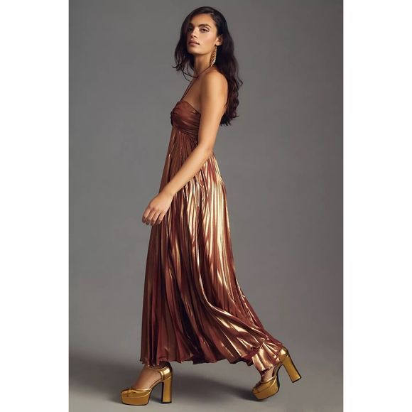 Anthropologie Plissé Halter Dress - Picture 4 of 11